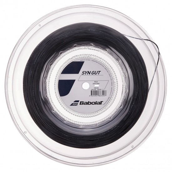 ROLO DE CORDA BABOLAT SYNTHETIC GUT 1.30 - PRETO ROLO DE CORDA BABOLAT SYNTHETIC GUT 1.30 - PRETO